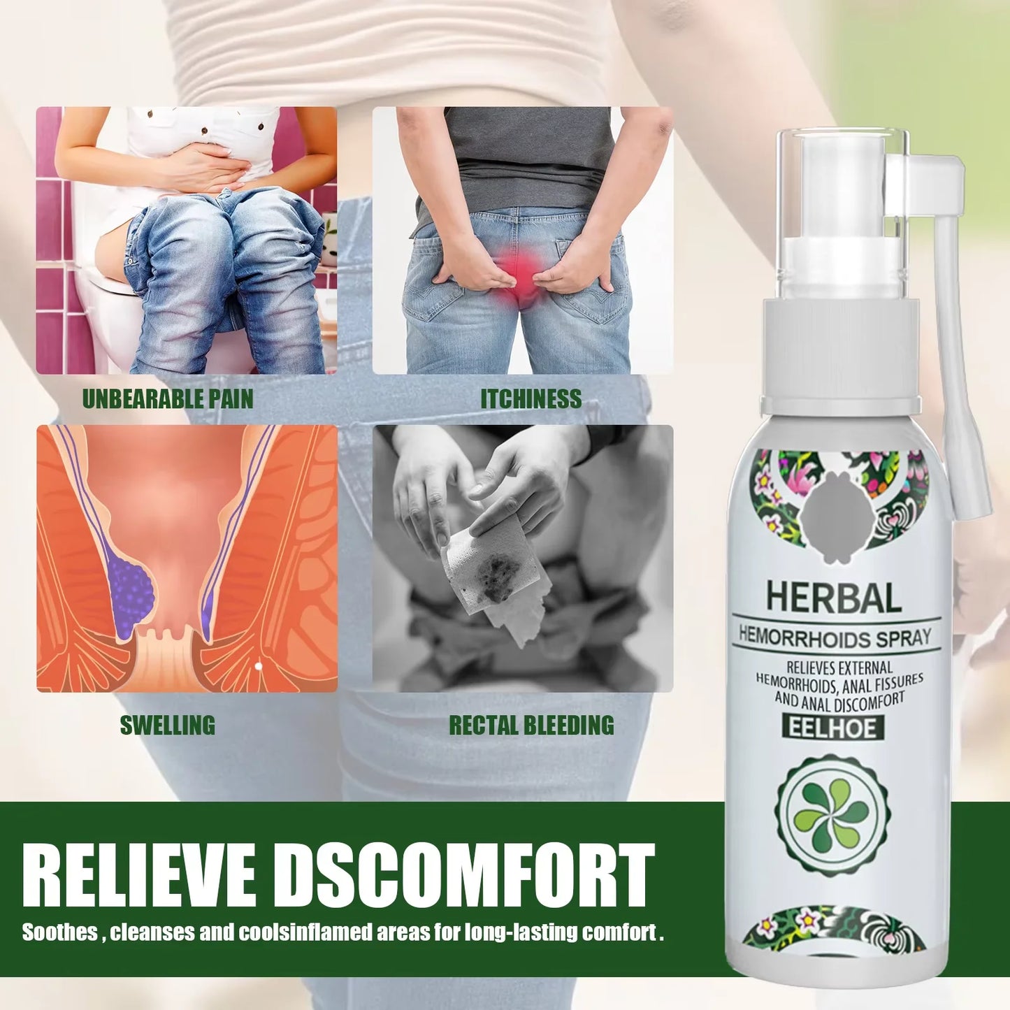 Natural Herbal Hemorrhoids Spray