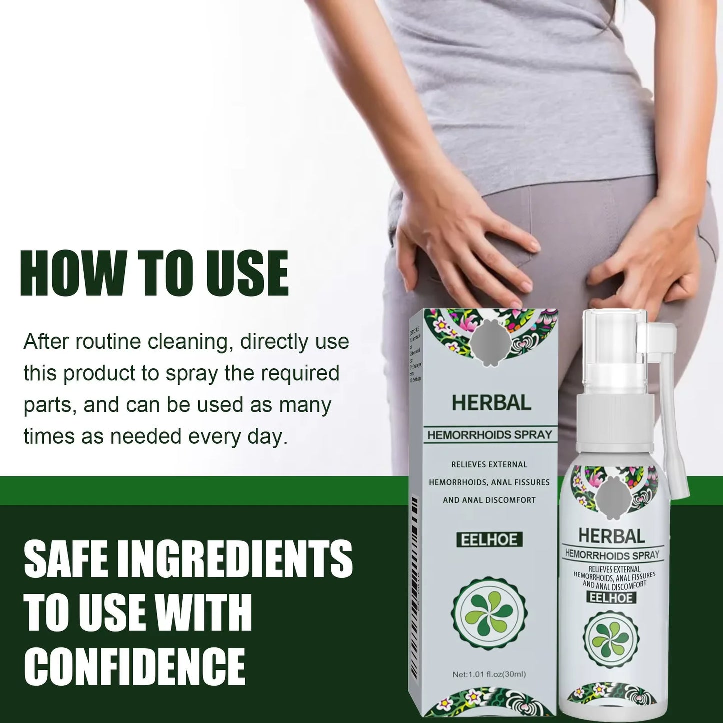 Natural Herbal Hemorrhoids Spray