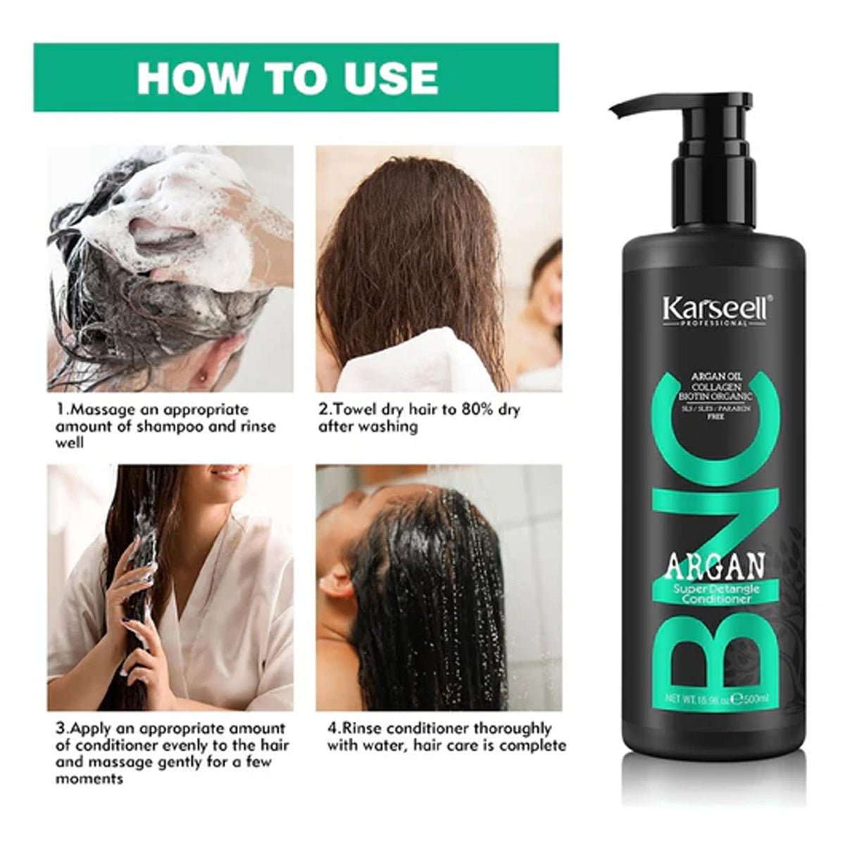 Karseell BNC Argan Super Detangle Conditioner - 500ml