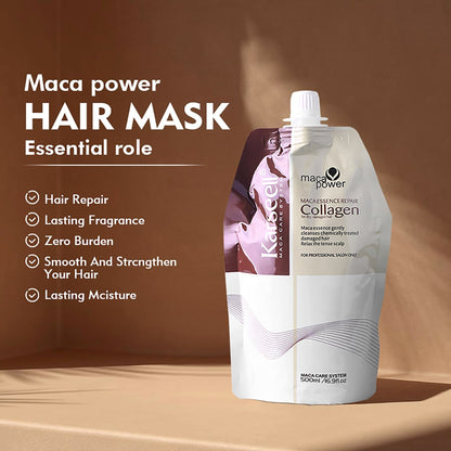 Karseell Maca Essence Repair Collagen Hair Treatment Mask For Dry Damaged Hair - 500ml (Salon Pack)