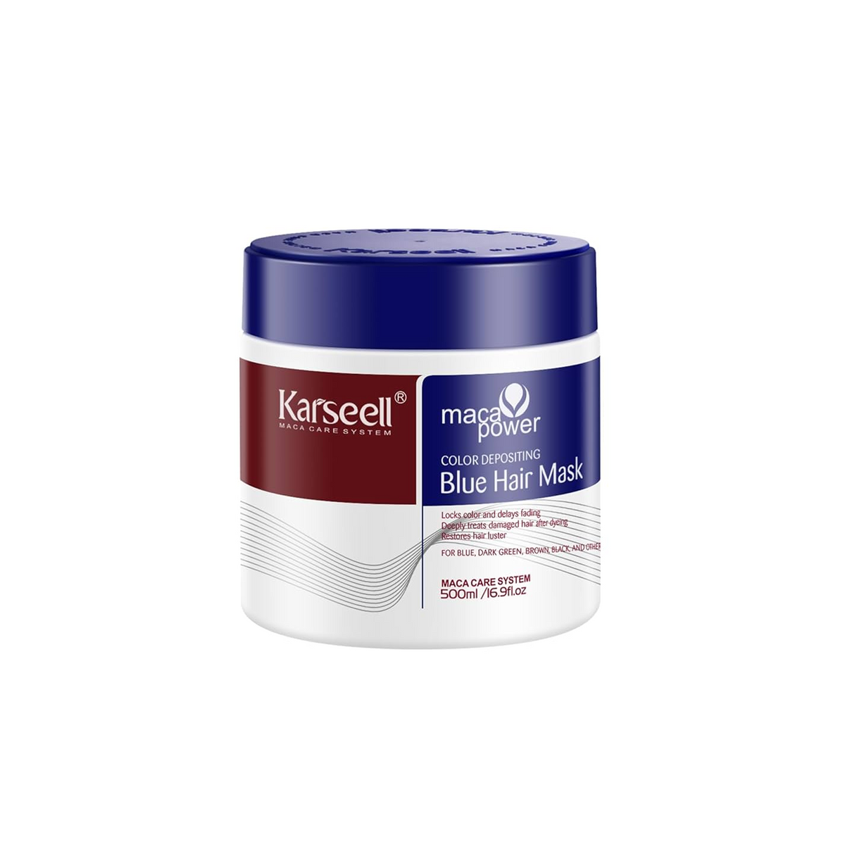 Karseell Maca Power Color Depositing Blue Hair Mask - 500ml