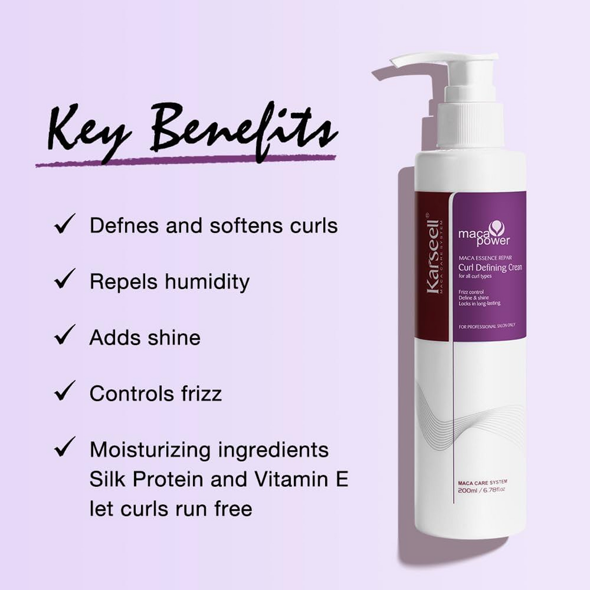 Karseell Maca Power Curl Defining Cream - 200ml