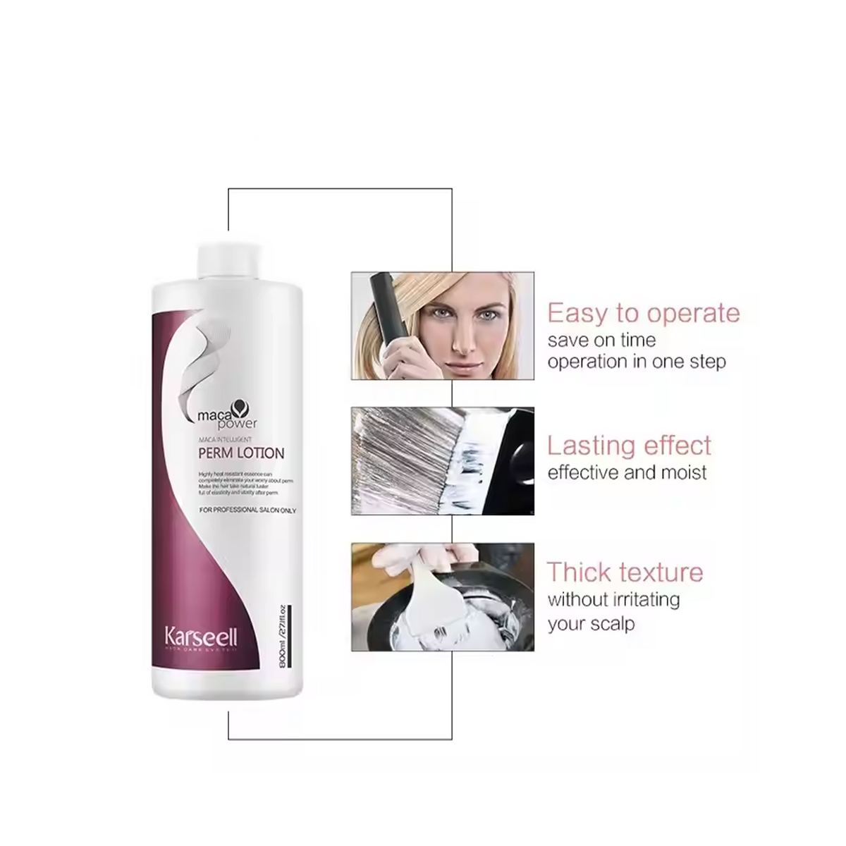 Karseell Maca Power Perm Lotion 3 in 1 Formula - 800ml