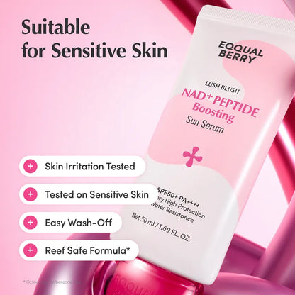 EQQUALBERRY NAD+ PEPTIDE BOOSTING SUN SERUM (50ml)