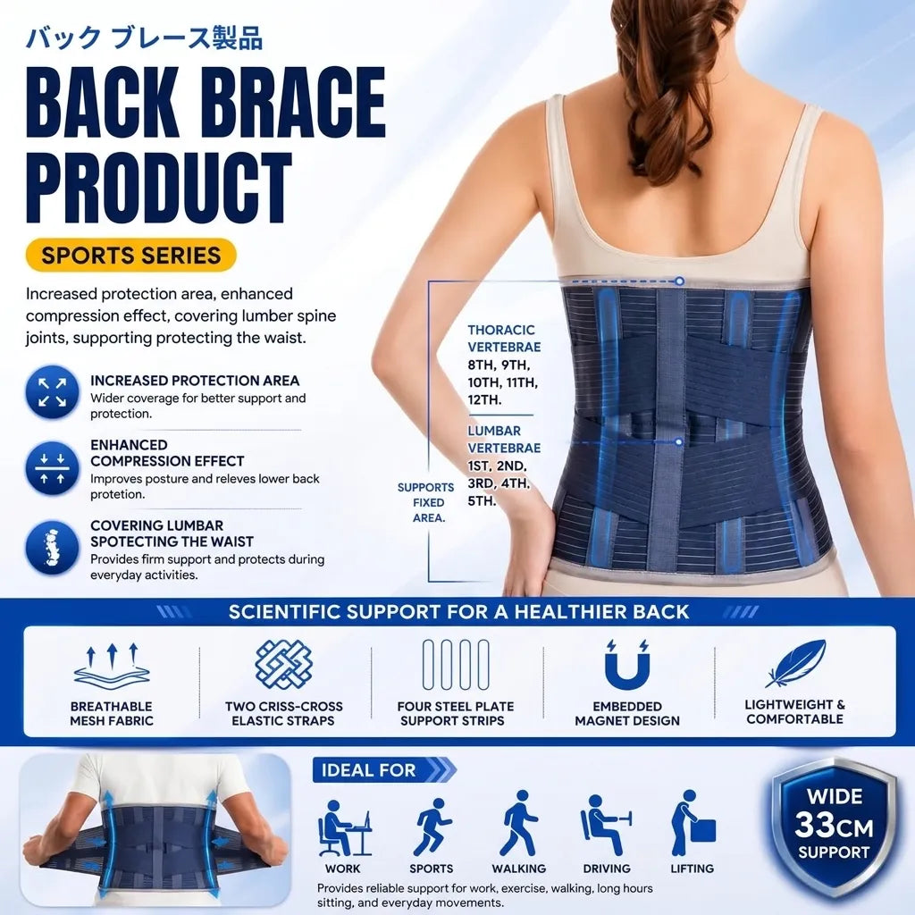 Lumbar Support Belt for Back Pain Relief