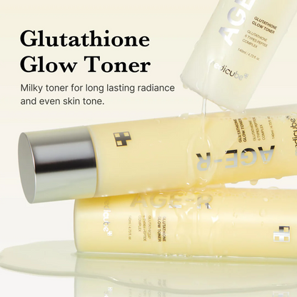 Key benefits of Medicube AGE-R Glutathione Glow Toner: brightens dull skin and supports elasticity