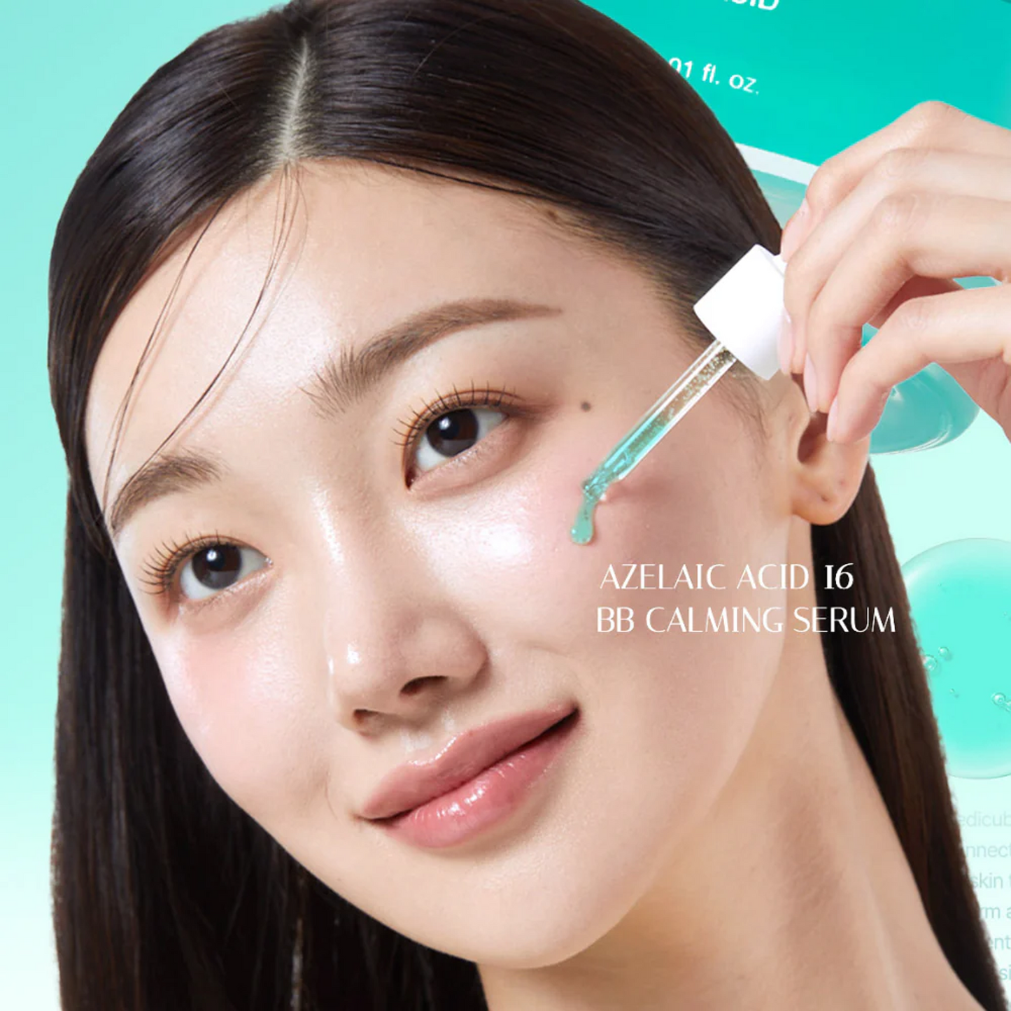 Key benefits of Medicube Azelaic Acid 16 BB Calming Serum: soothes redness, refines texture and controls sebum