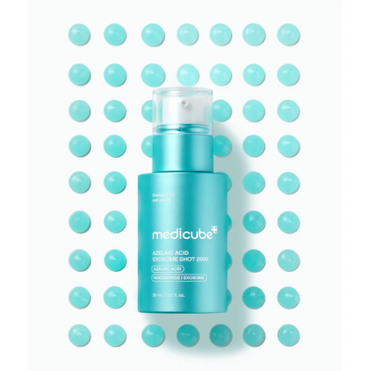 Medicube Azelaic Acid Exosome Shot 2000 ampoule texture with 15 million exosomes and niacinamide