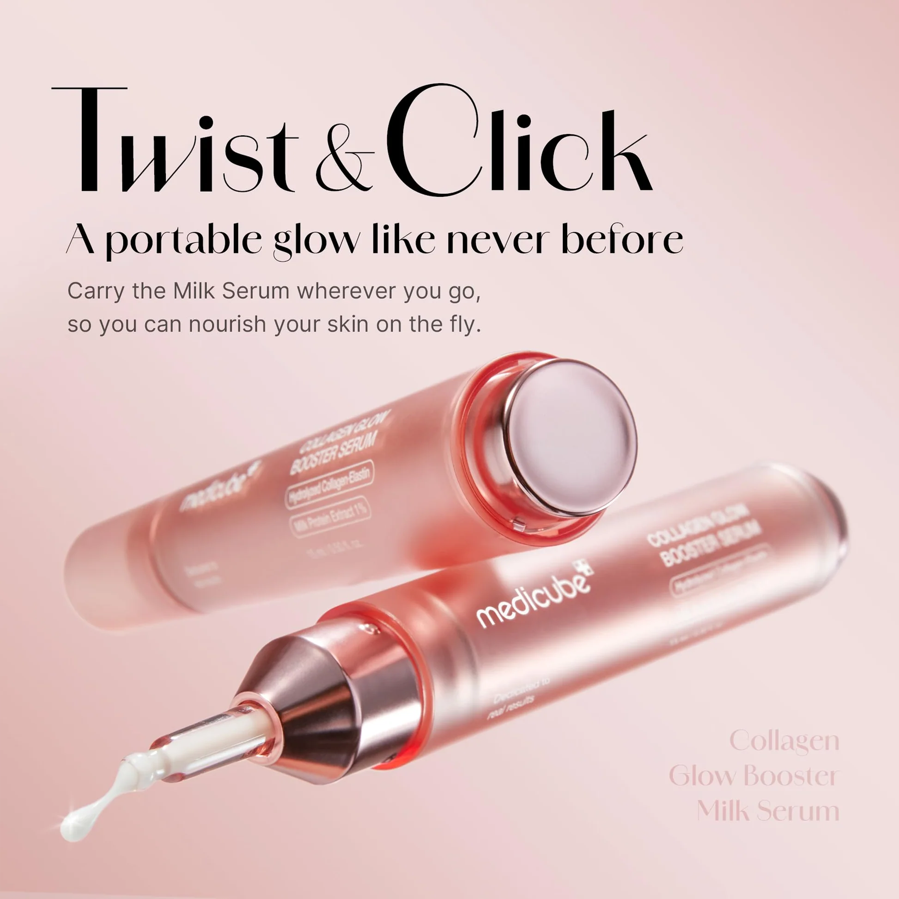 Key benefits of Medicube Collagen Glow Booster Serum: deep collagen care, hydration and radiant glow