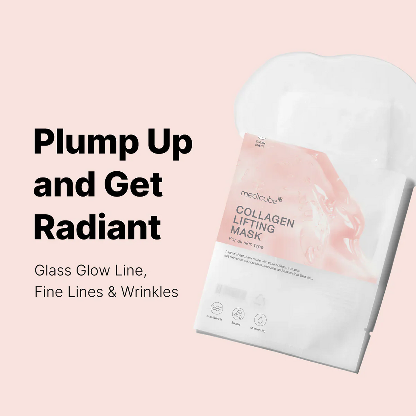Medicube Collagen Lifting Mask sheet and essence texture