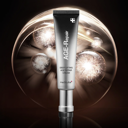 Medicube Deep Lifting Age Repair Cream texture and peptide complex for firmer-looking skin