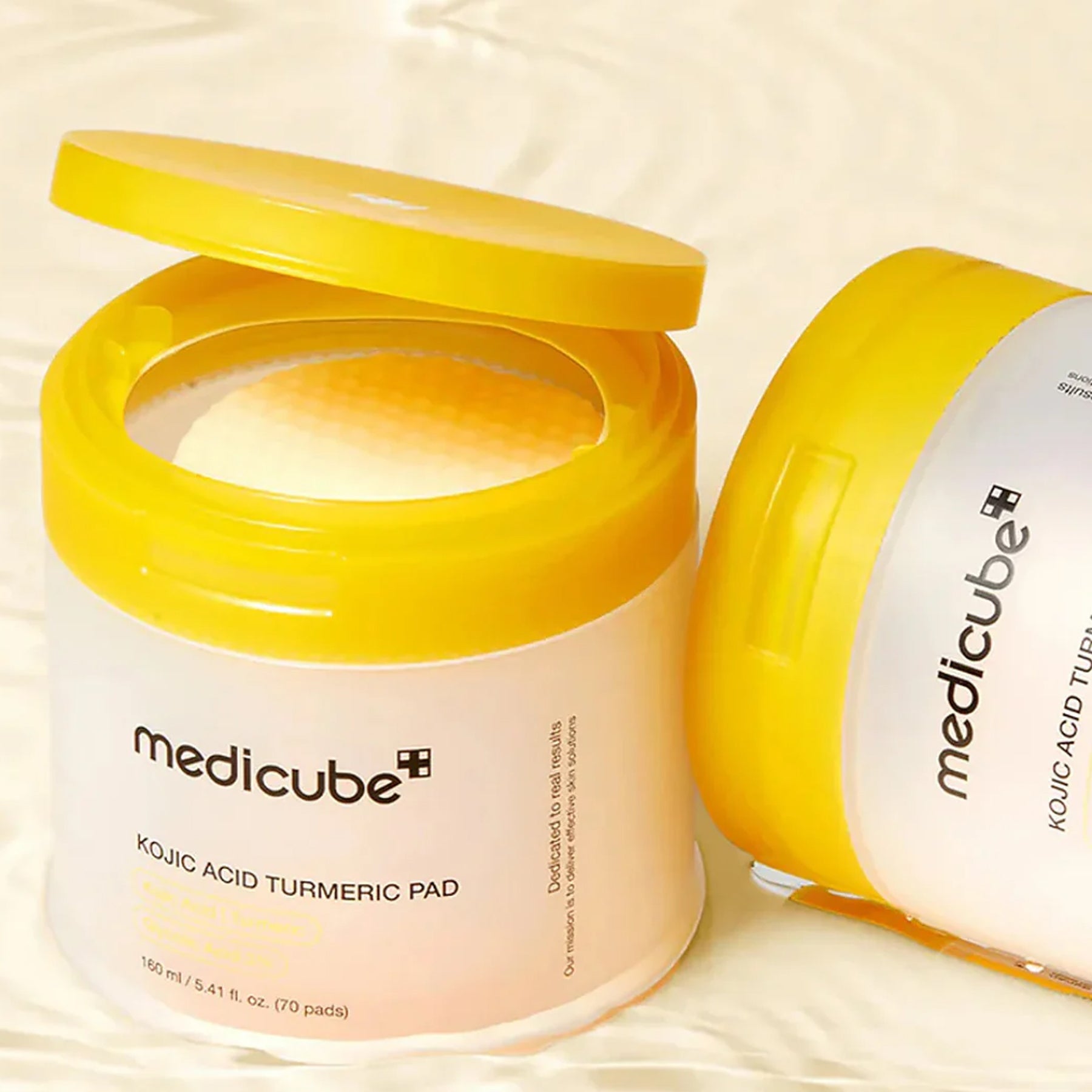 Medicube Kojic Acid Turmeric Pad advantages — 3% glycolic acid with kojic acid and turmeric extract