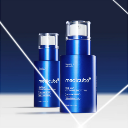 Medicube One Day Exosome Shot 7500 stronger pore ampoule with spicules and BHA