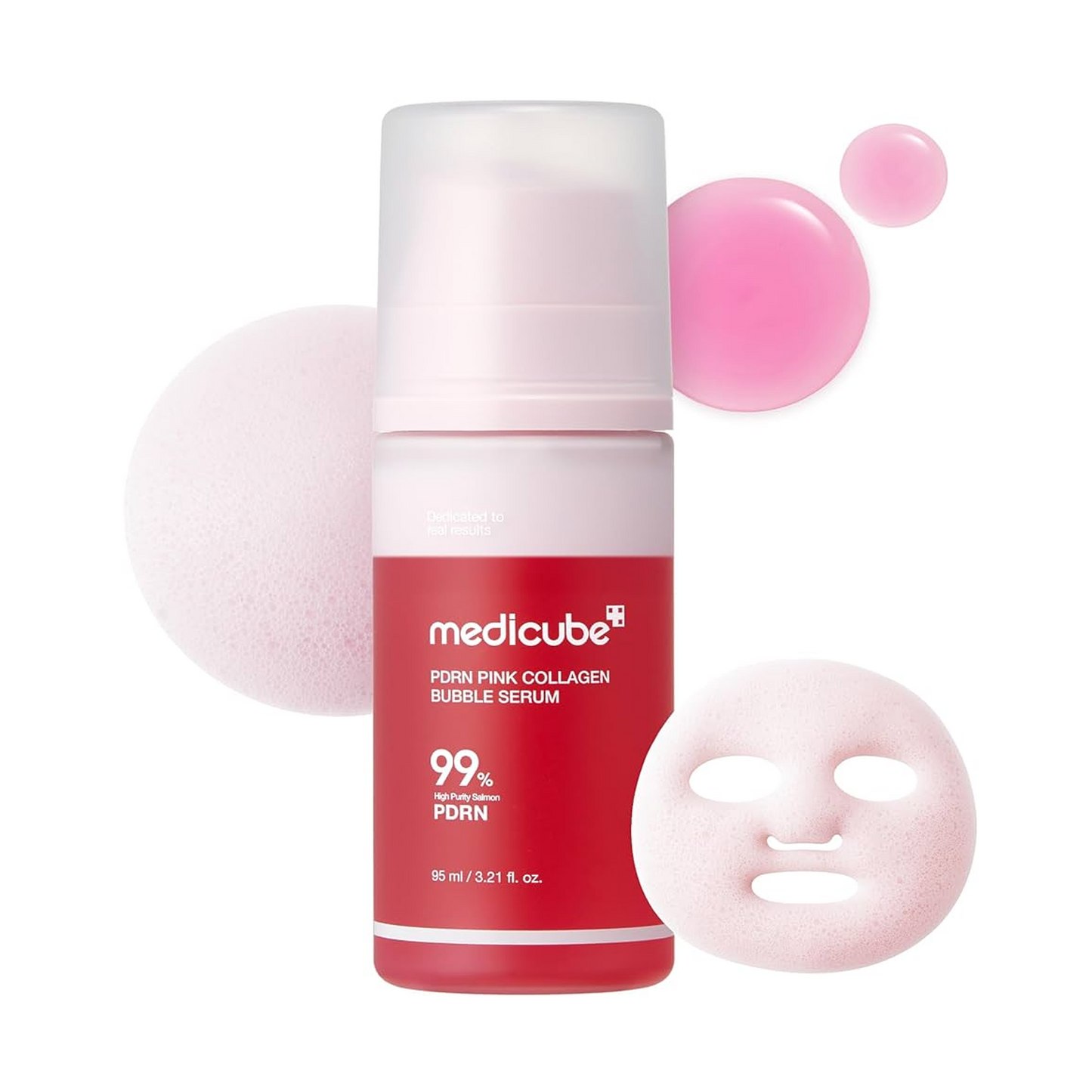 Medicube PDRN Pink Collagen Bubble Serum 95ml bottle — buy in Kuwait at EmartGCC