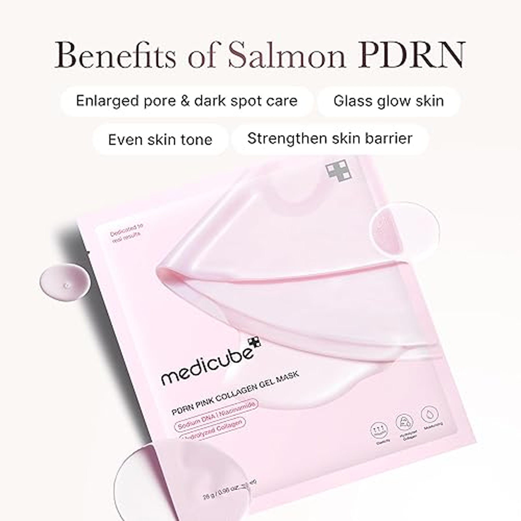 Medicube PDRN Pink Collagen Gel Mask peptide-rich hydrogel with PDRN, collagen and vitamin C