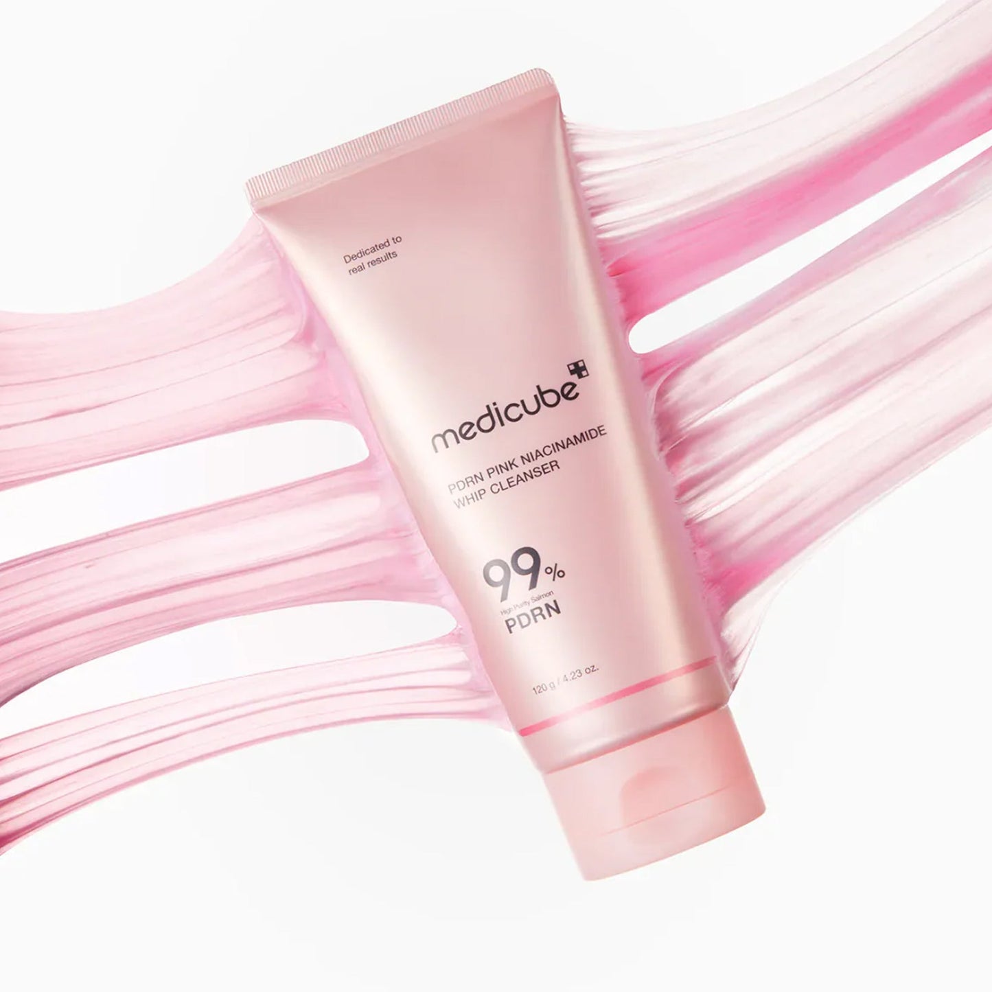 Medicube PDRN Pink Niacinamide Whip Cleanser dense whipped foam with niacinamide and PDRN