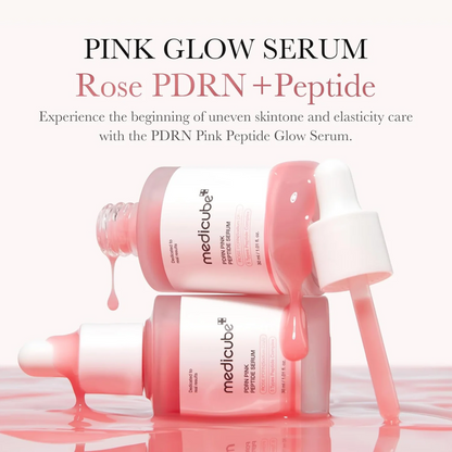Benefits of Medicube PDRN Pink Peptide Serum: improved elasticity, even tone and lasting hydration