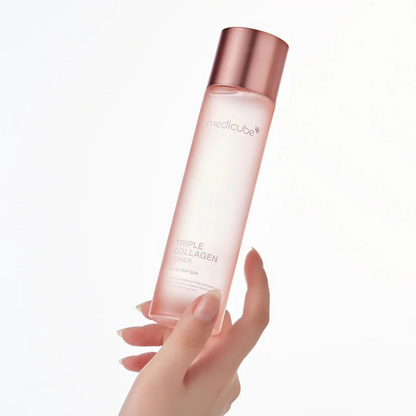 Medicube Triple Collagen Toner 4.0 gel texture and application