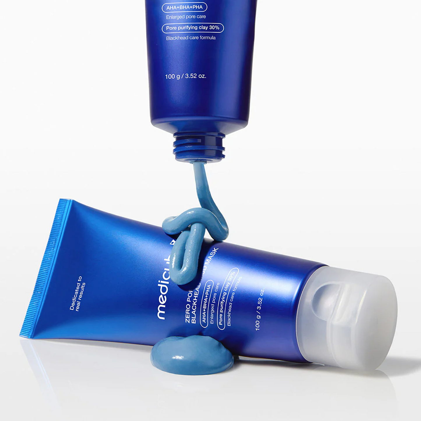 Medicube Zero Pore Blackhead Mud Mask blue clay texture and application