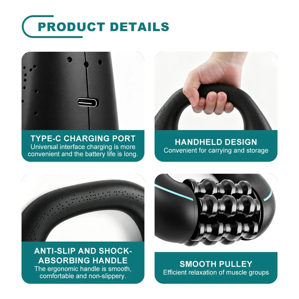 Rolling Percussive Massager – Whole Body & Muscle Relief Massage
