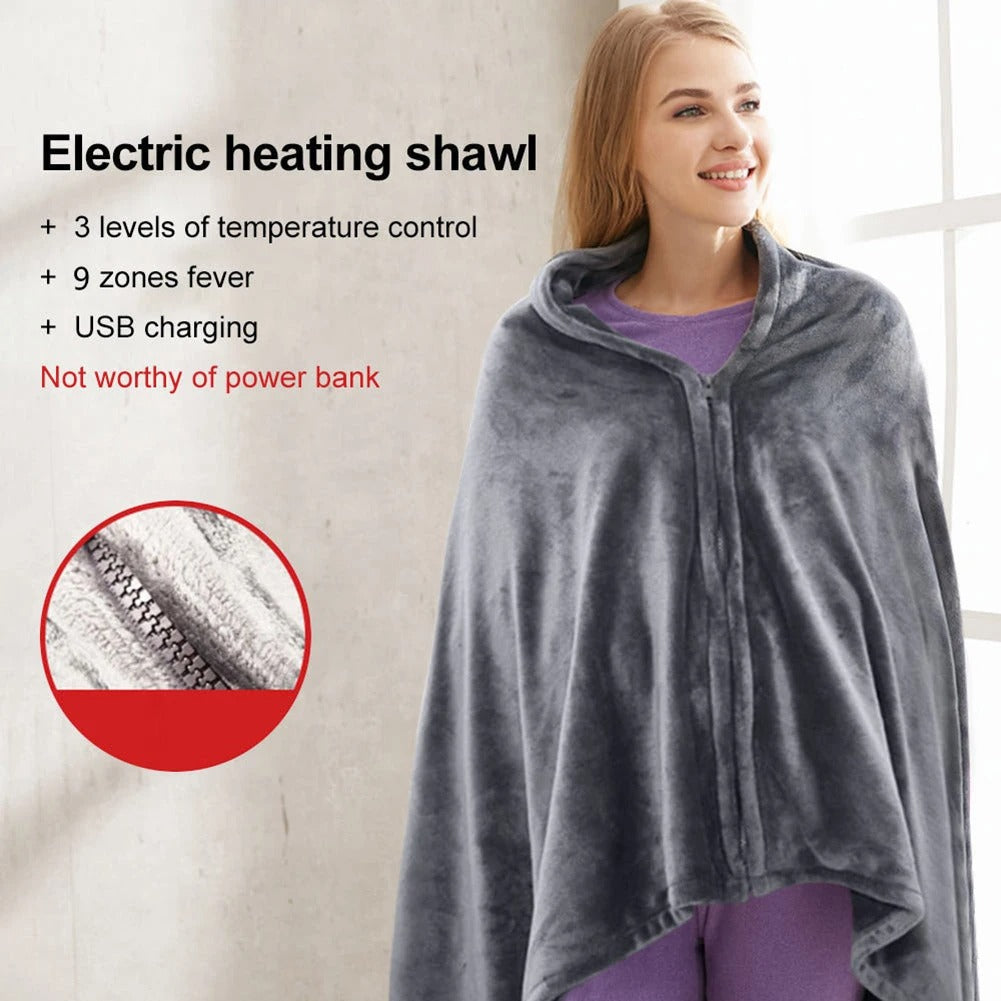 Electric Heating Blanket USB Charging Heated Shawl