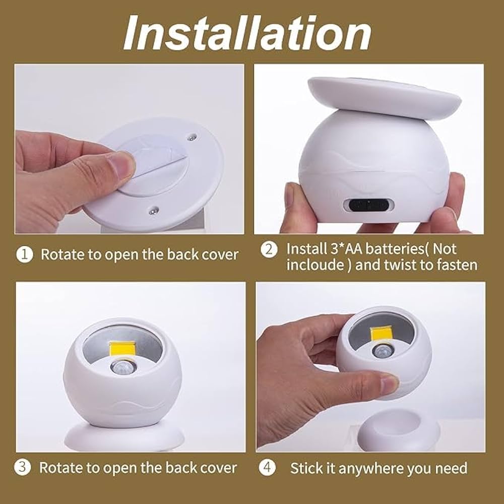 360° Rotating COB Ball Light Motion Sensor