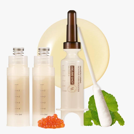 HEVEBLUE - Salmon Caring Centella New Pair PDRN Booster 100,000 Shot Essence 2pcs Set