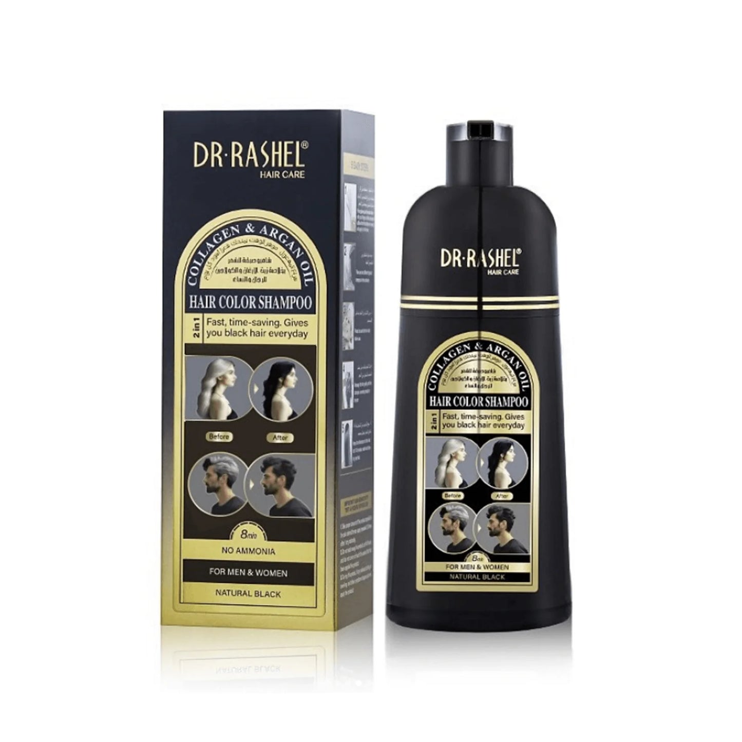 شامبو صبغة الشعر دكتور راشيل بالكولاجين وزيت الأرغان، لون أشقر طبيعي