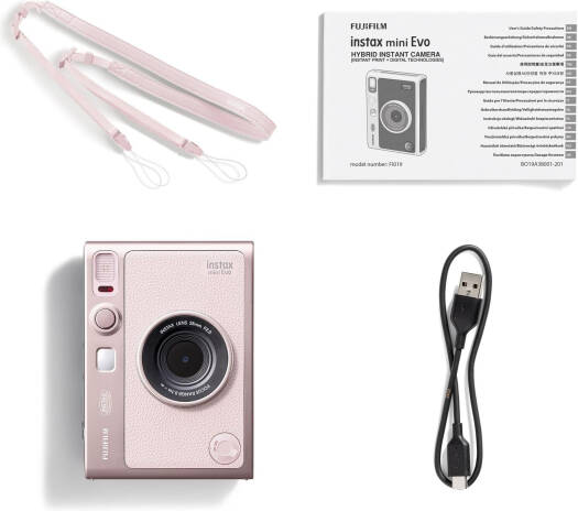 FUJIFILM INSTAX MINI EVO CAMERA GENTLE ROSE