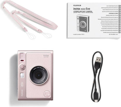 FUJIFILM INSTAX MINI EVO CAMERA GENTLE ROSE