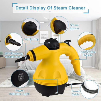 High Pressure Steam Cleaning Machine With 9 Accessories -350ml