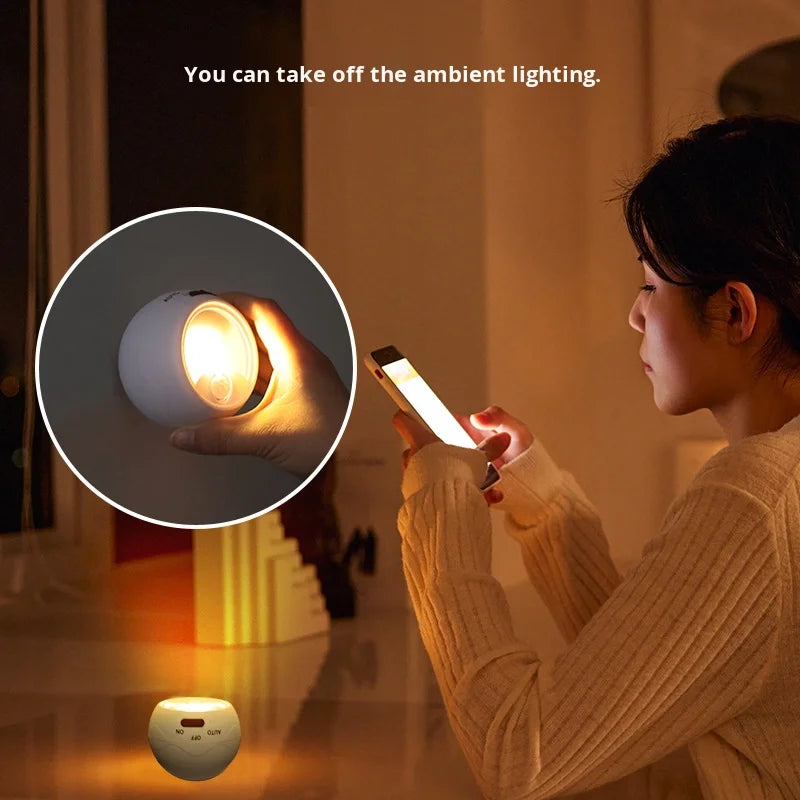 360° Rotating COB Ball Light Motion Sensor