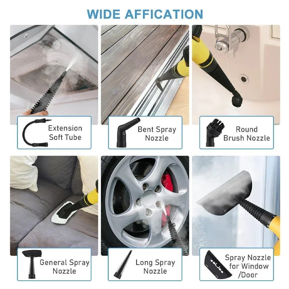 High Pressure Steam Cleaning Machine With 9 Accessories -350ml