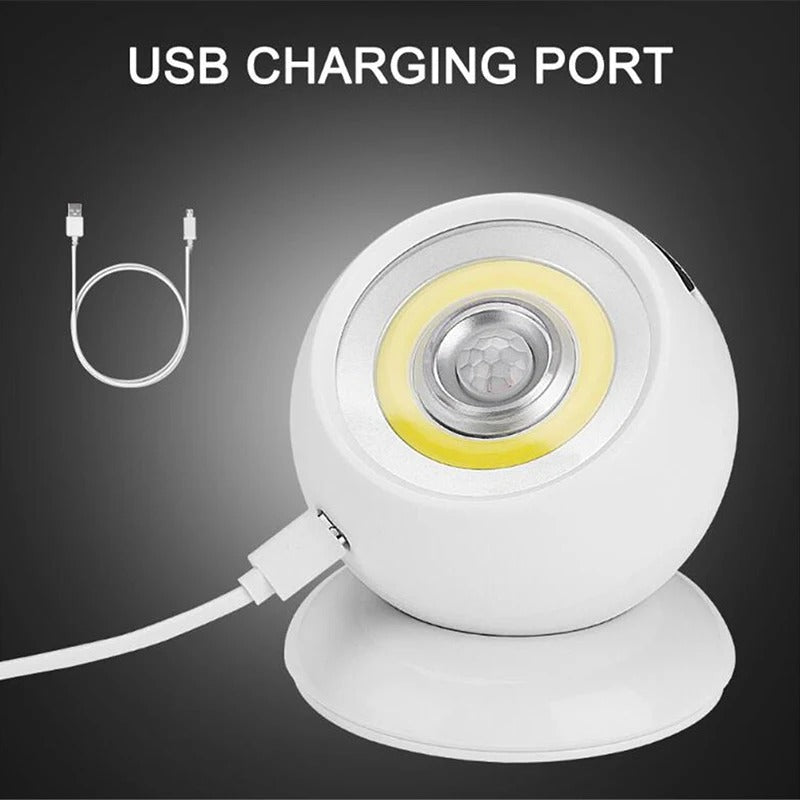 360° Rotating COB Ball Light Motion Sensor