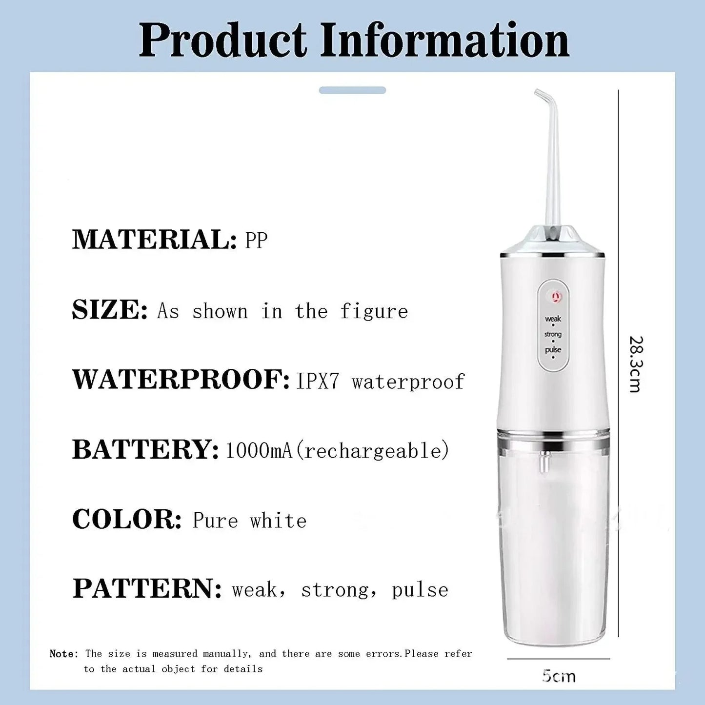 Water Flosser The luxury of cleaning with water