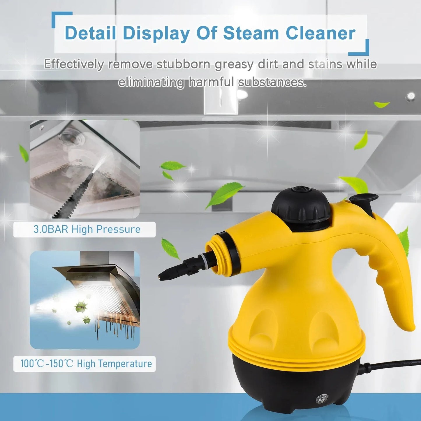 High Pressure Steam Cleaning Machine With 9 Accessories -350ml
